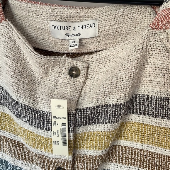 Madewell striped button up short sleeve top - Picture 2 of 3